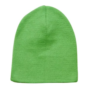 100% Cotton 3 pack Infant & Toddler Cute Beanie Hats- Green/ Orange/ Sky Blue