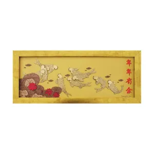 2-D Art Pieces  - Prosperity Koi (Gold)