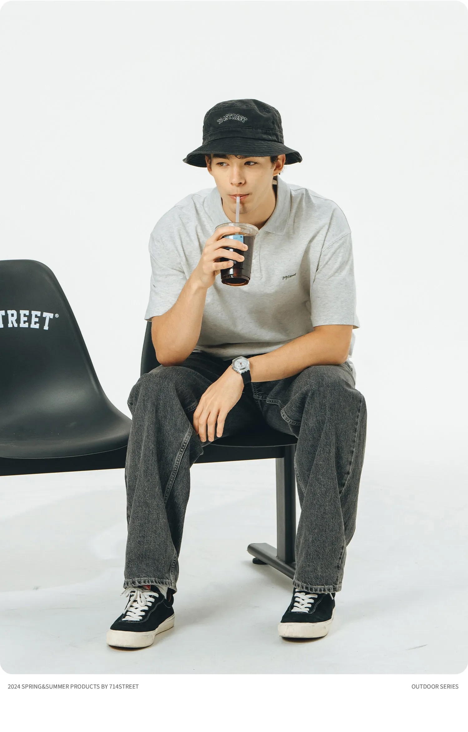 714STREET リラックスフィットポロシャツ 714ST060