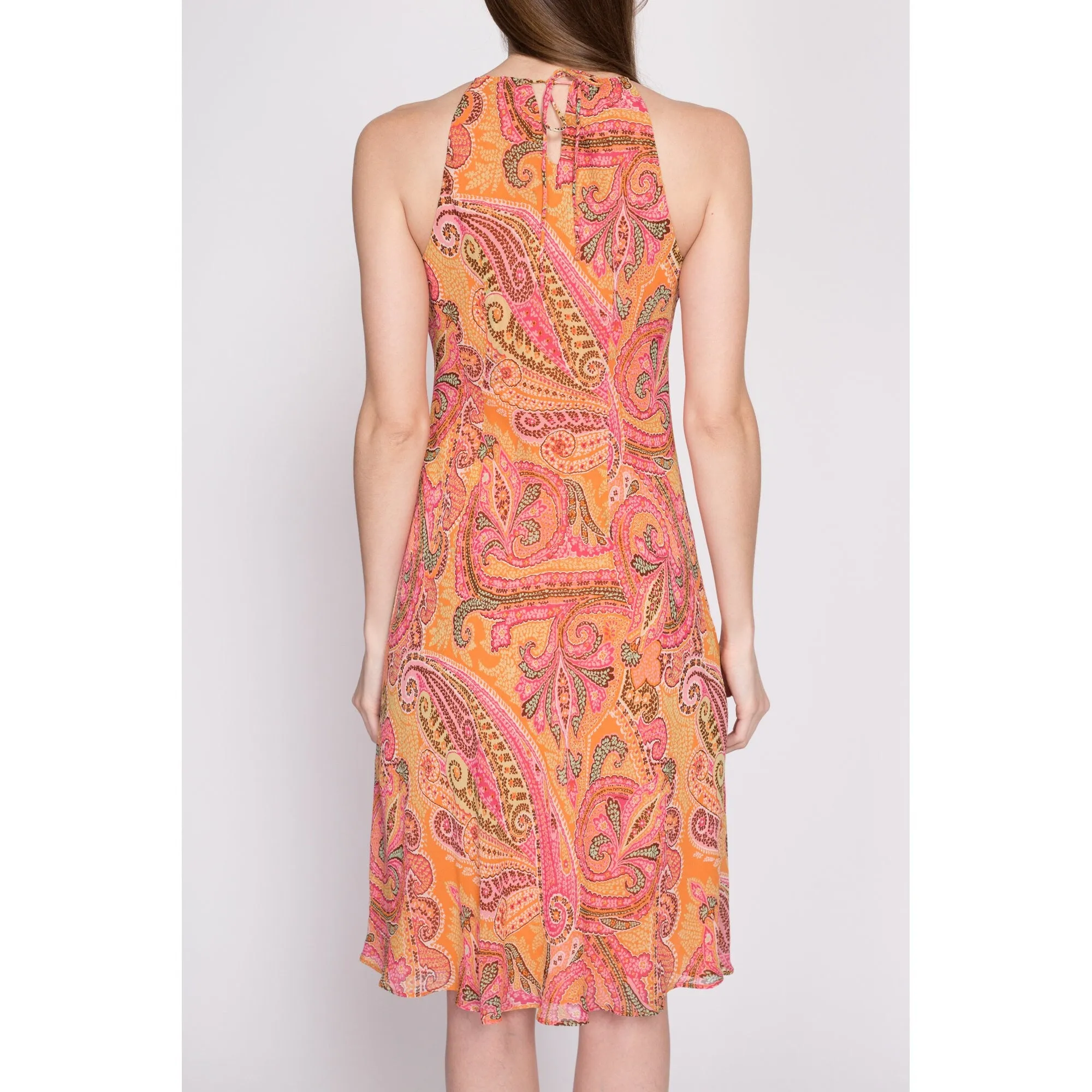 90s Ann Taylor Silk Paisley Slip Dress - XS to Small