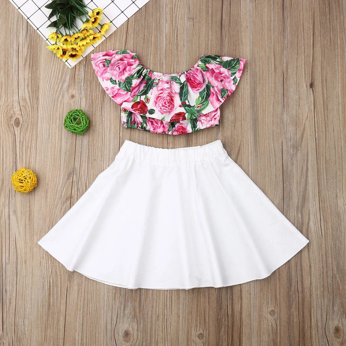 Adaline Off-Shoulder Skirt Set