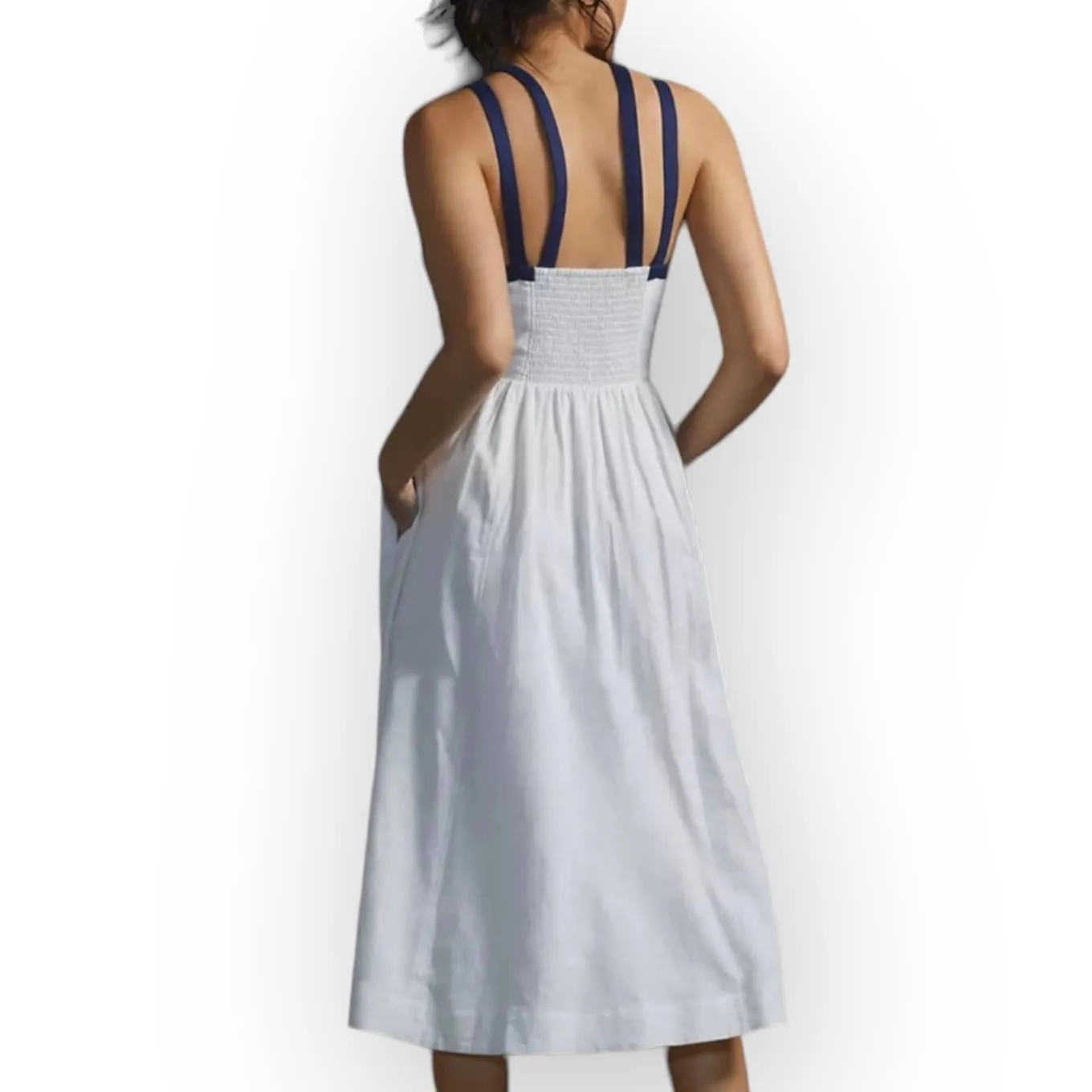 Anthropologie Maeve Button Front Midi Dress Plus Size 20 US
