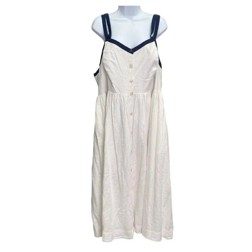 Anthropologie Maeve Button Front Midi Dress Plus Size 20 US