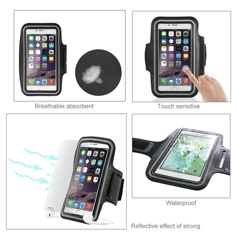 Armband Professional Cover Neoprene Waterproof Light Reflecting Wraparound Sport with Buckle for Wiko Y81 Global (2020)