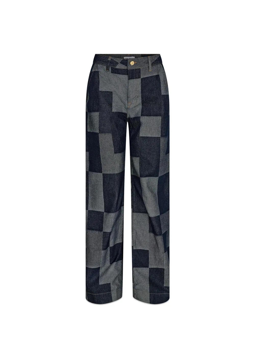Augusta Patchwork Pant - Denim Blue
