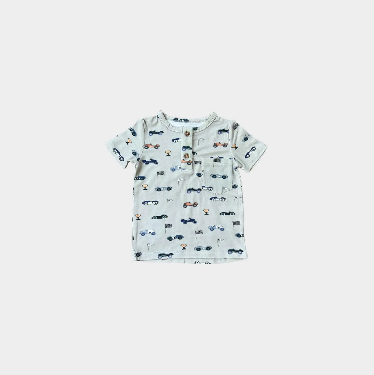 babysprouts | Henley Shirt - Retro Race Cars