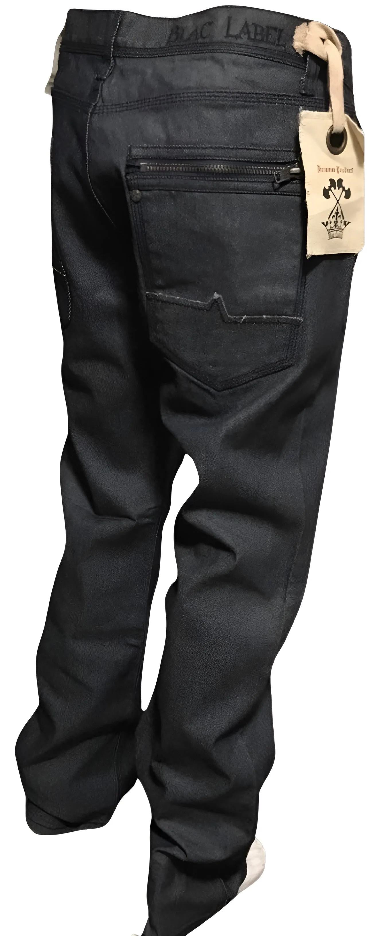 ^BLACK LABEL^ (DARK GREY-BLUE) LOOSE FIT DENIM (JEANS) (40” WAIST)