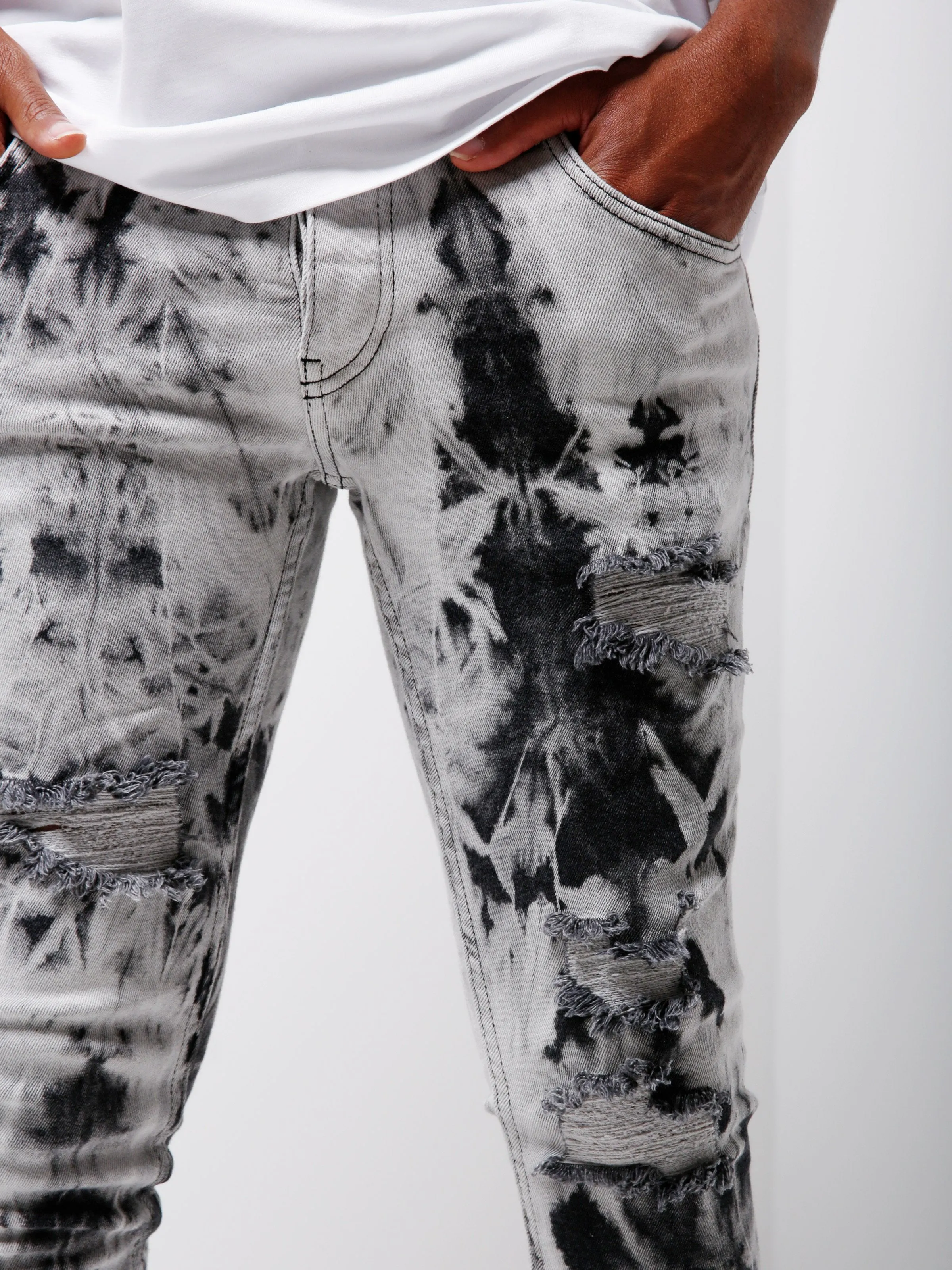 Bleached Jeans - Black