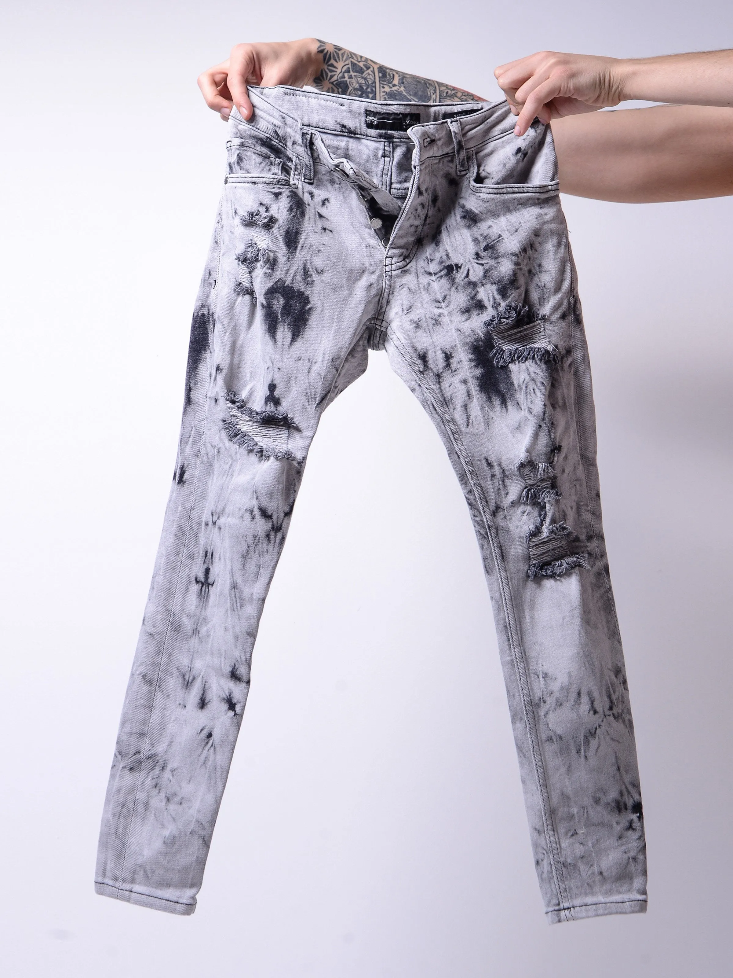 Bleached Jeans - Black