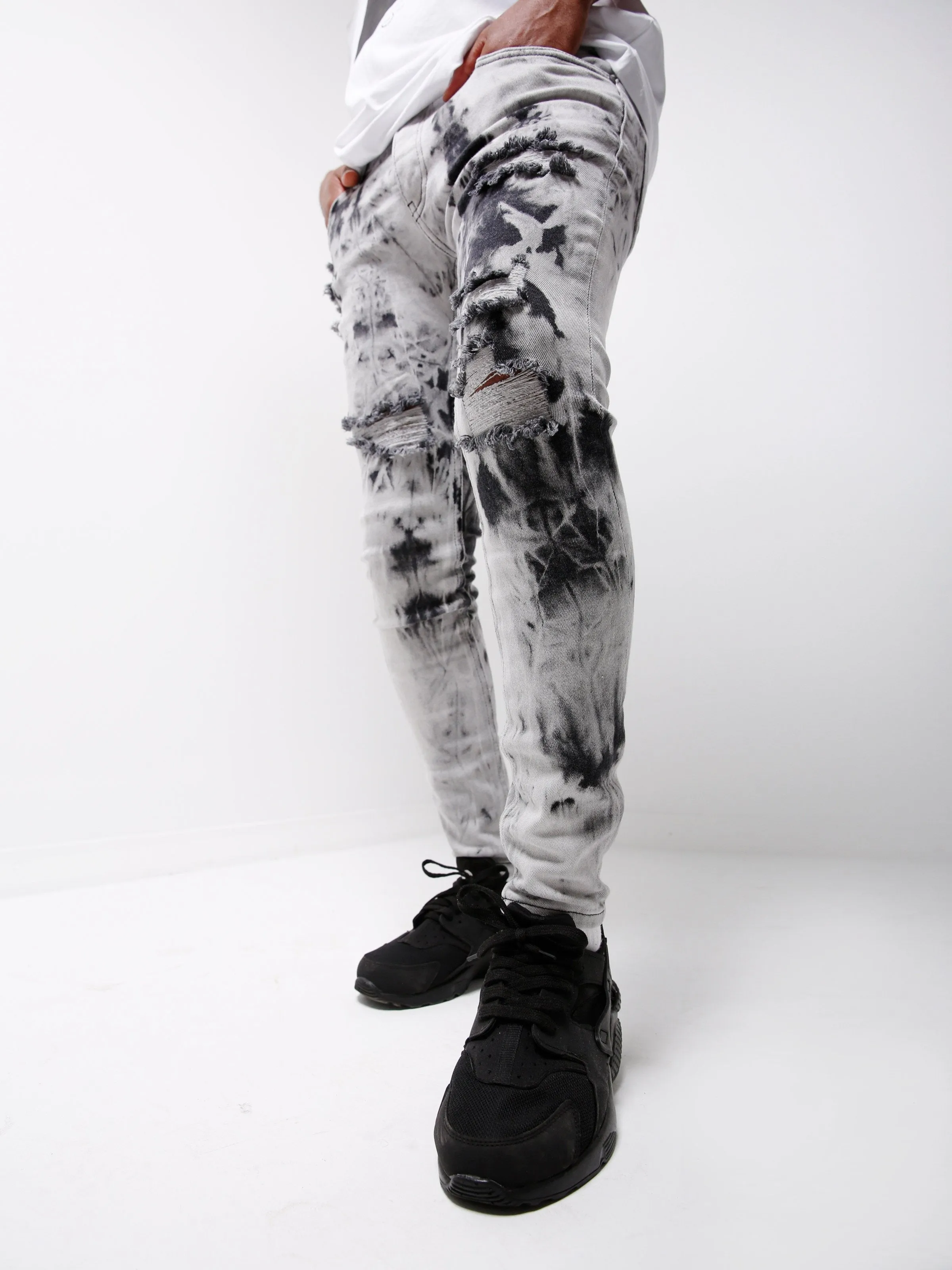 Bleached Jeans - Black