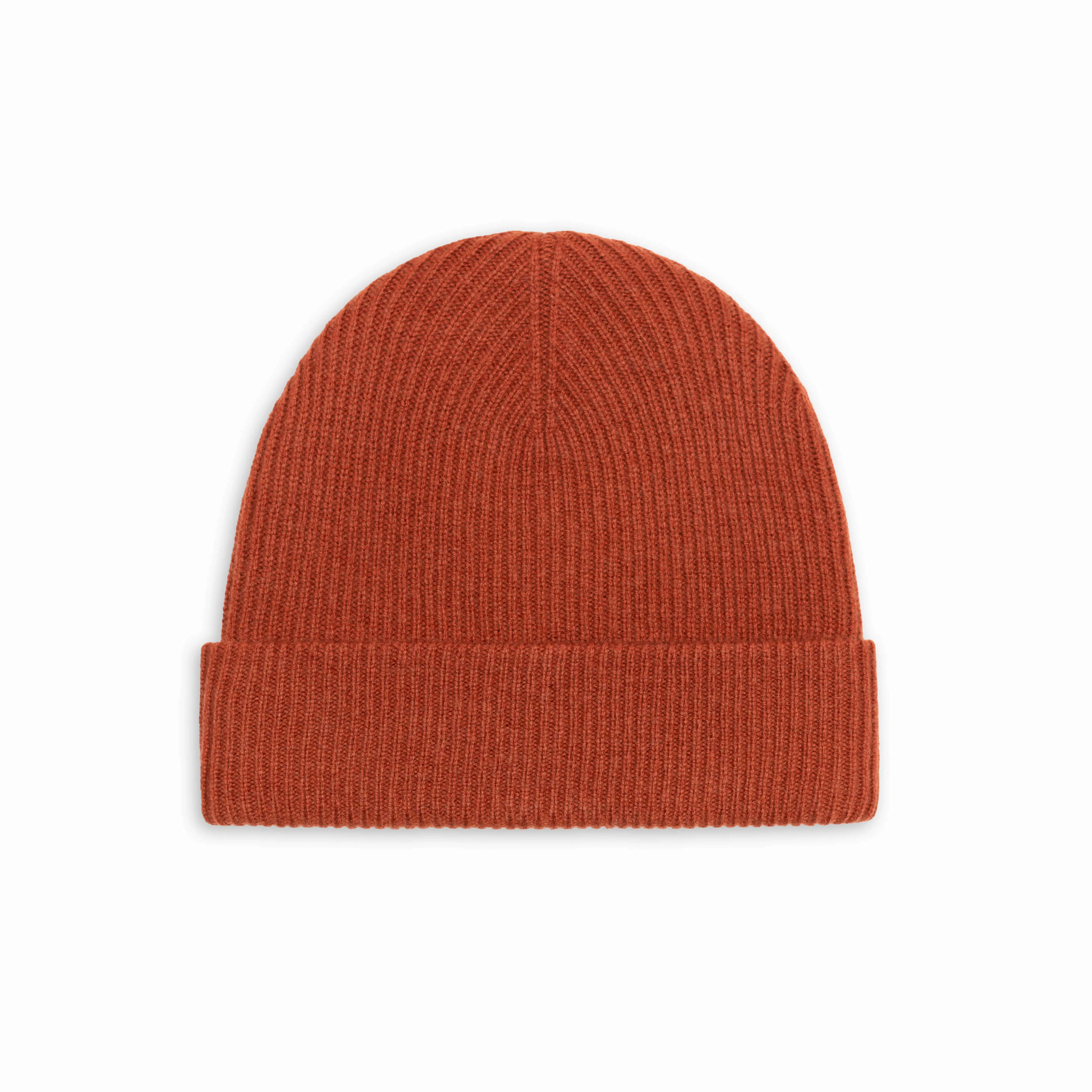 Cashmere Wool Beanie - Rust