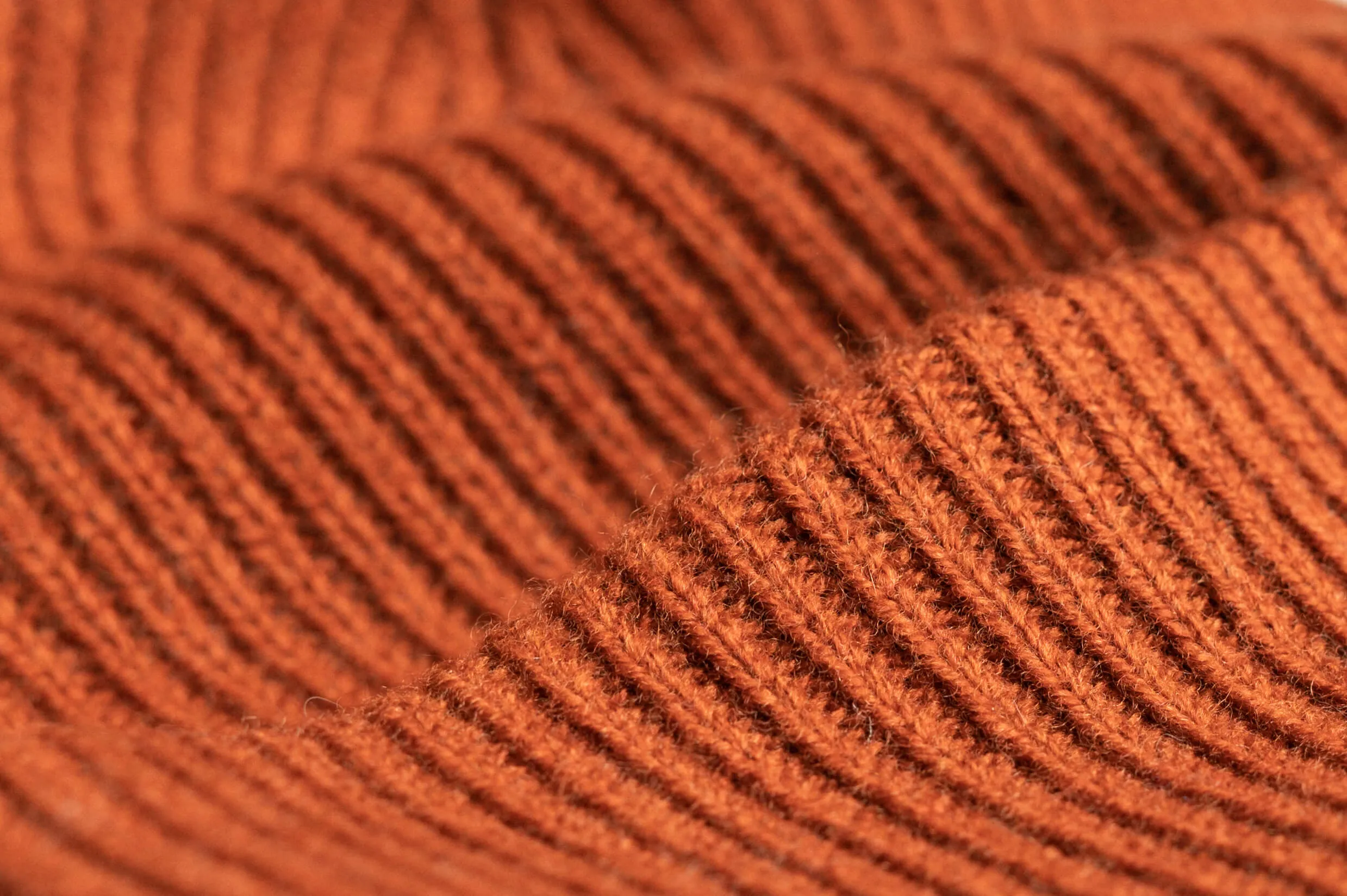 Cashmere Wool Beanie - Rust
