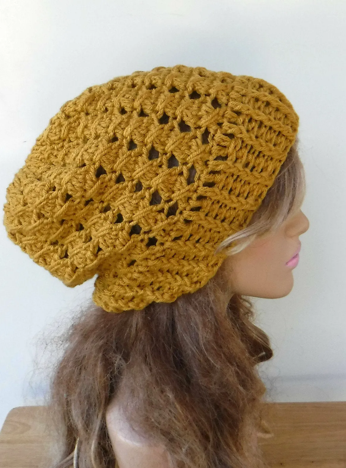 Choose color Handmade Textured Slouchy Beanie, soft woman slouchy hat