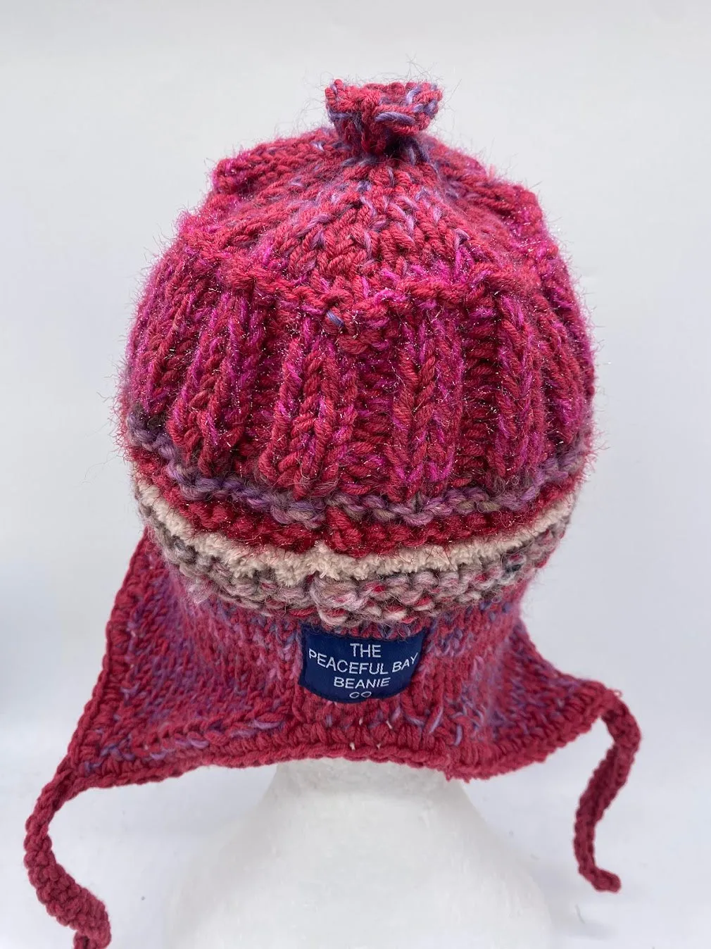 COASTAL BEANIE -Red Raspberry-Medium.