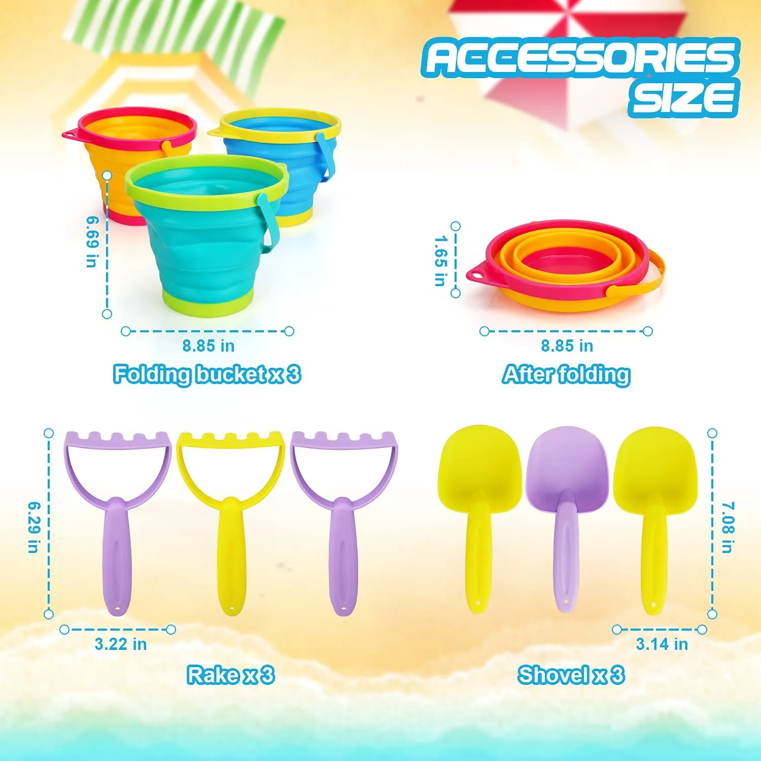 Collapsible Beach Sand Toys for Kids