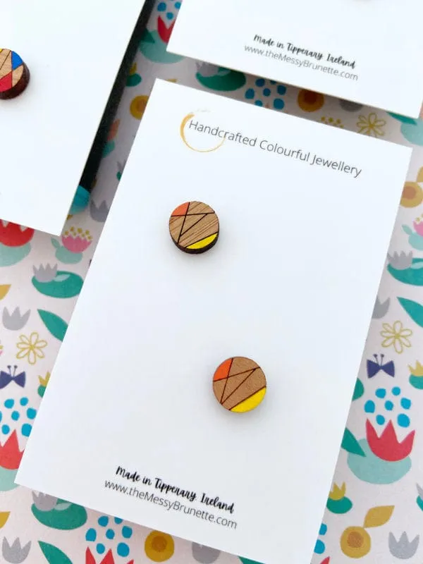 Colourful Everyday Geometric Stud Earrings