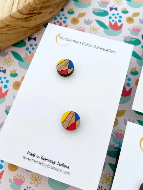 Colourful Everyday Geometric Stud Earrings