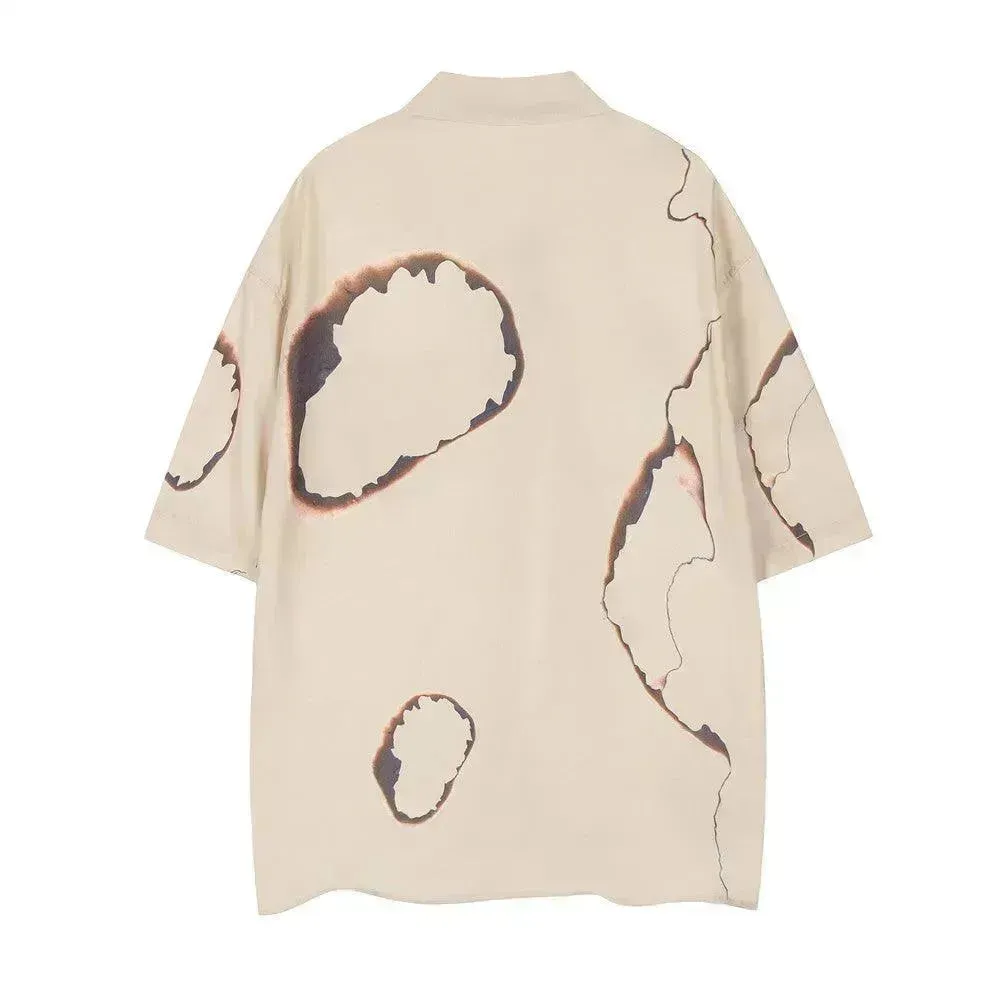 Creative Printing Casual Short-sleeved Shirt