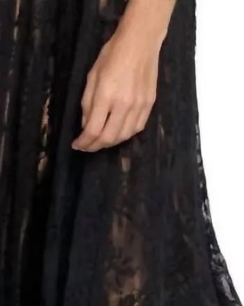 Dina Mesh Midi Dress in Black | Black