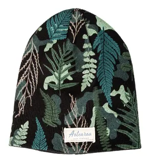 Ferns Camo Beanie - Parrs - Black colour