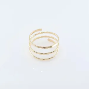 Forged Triple Spiral Ring
