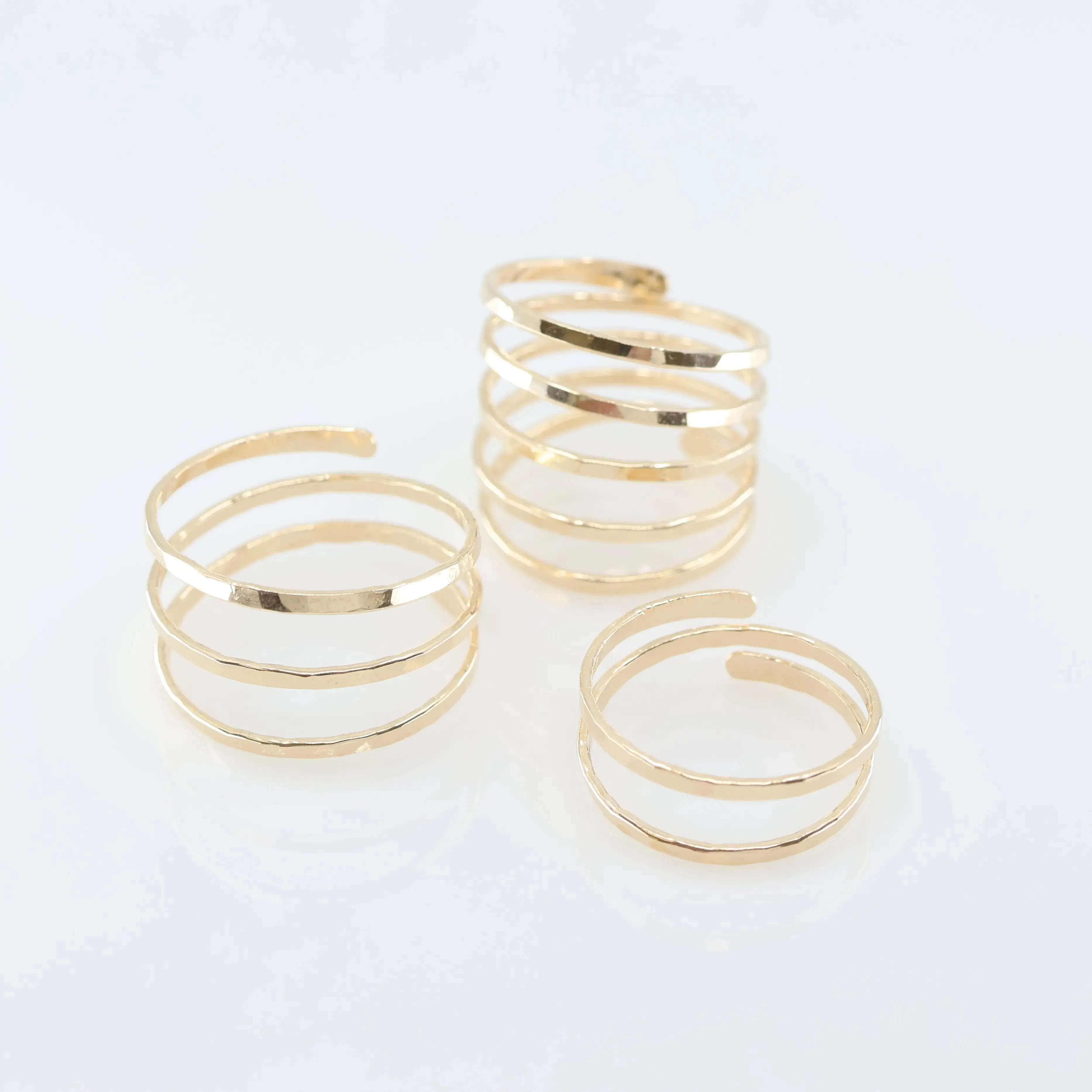 Forged Triple Spiral Ring