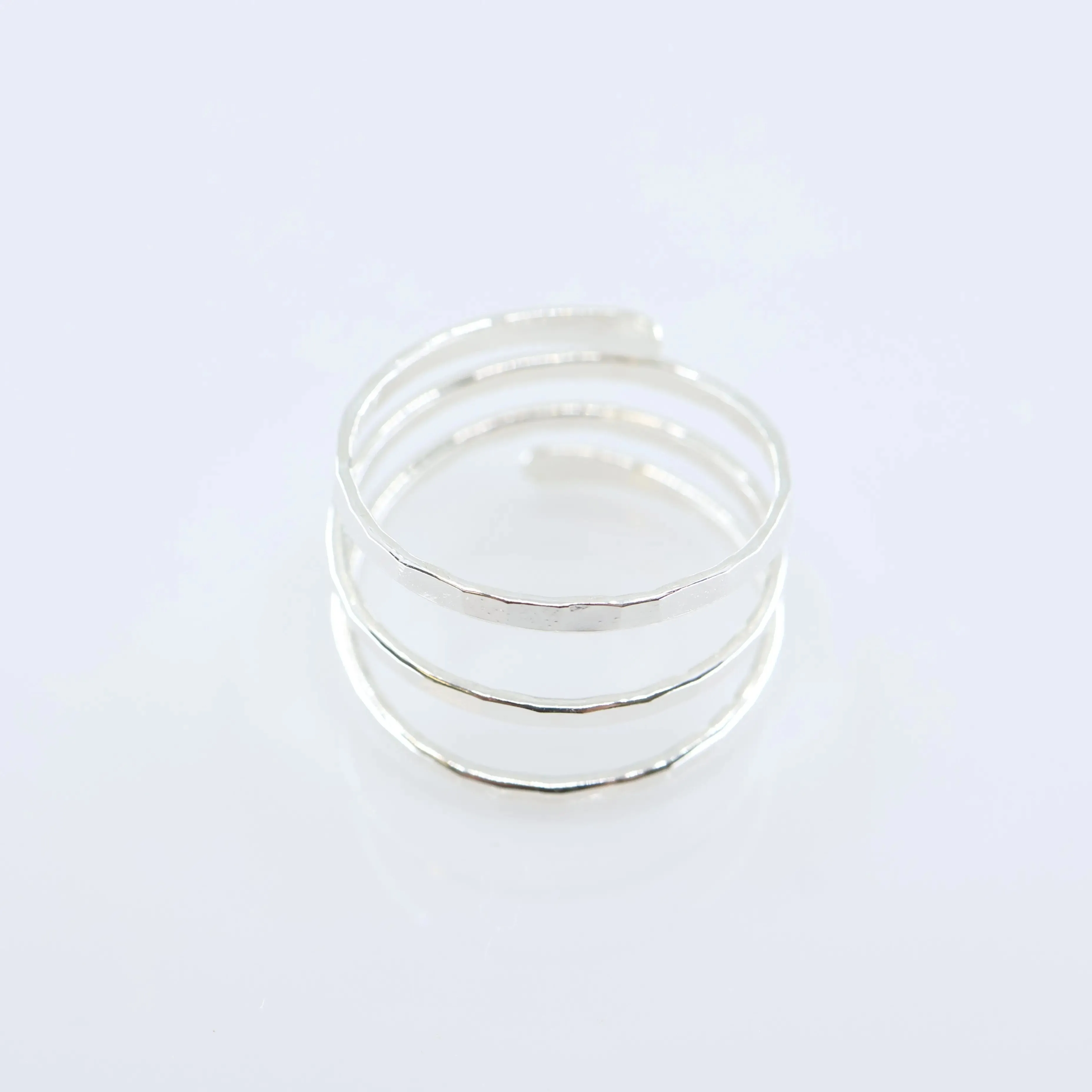 Forged Triple Spiral Ring
