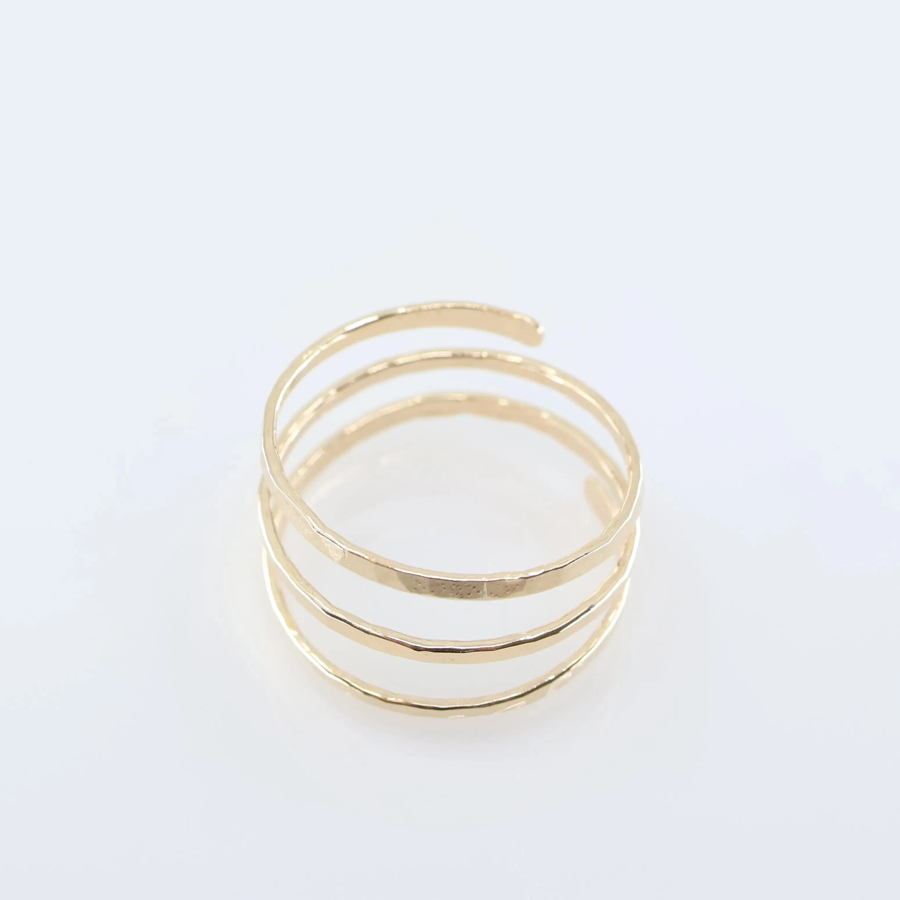 Forged Triple Spiral Ring