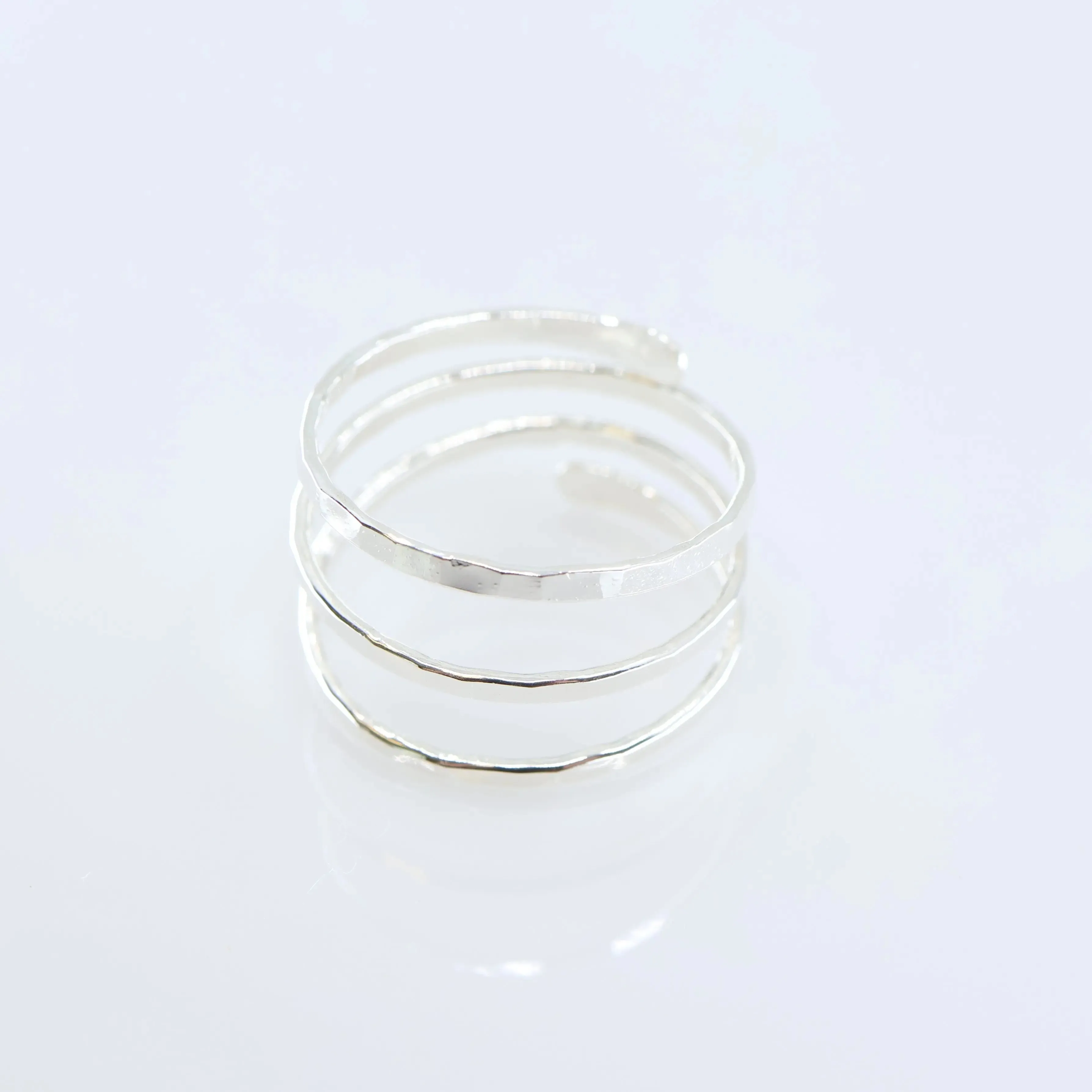 Forged Triple Spiral Ring