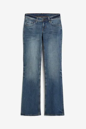 H&M Flared Low Jeans, dark blue