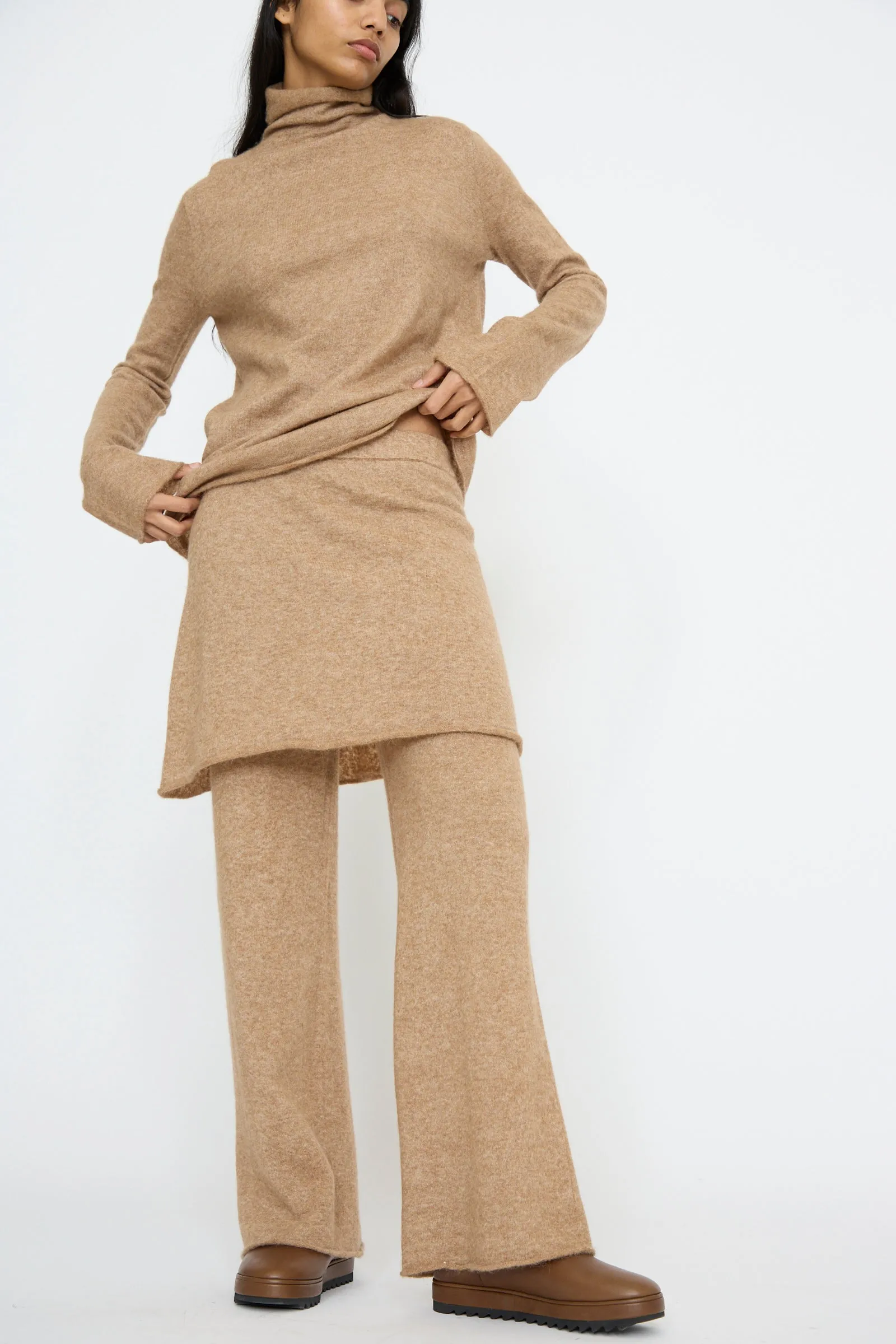 Layer Pants in Camel