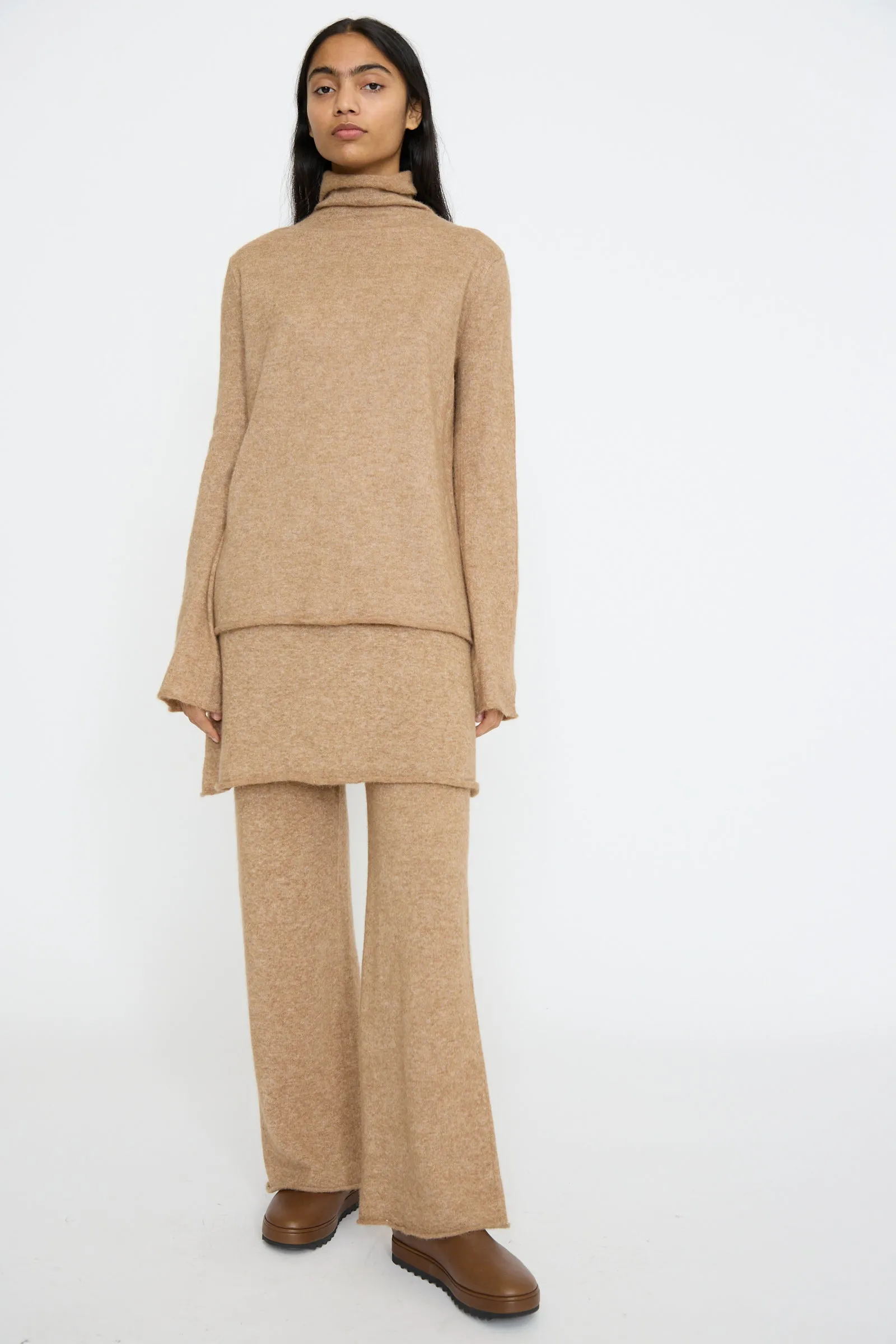 Layer Pants in Camel