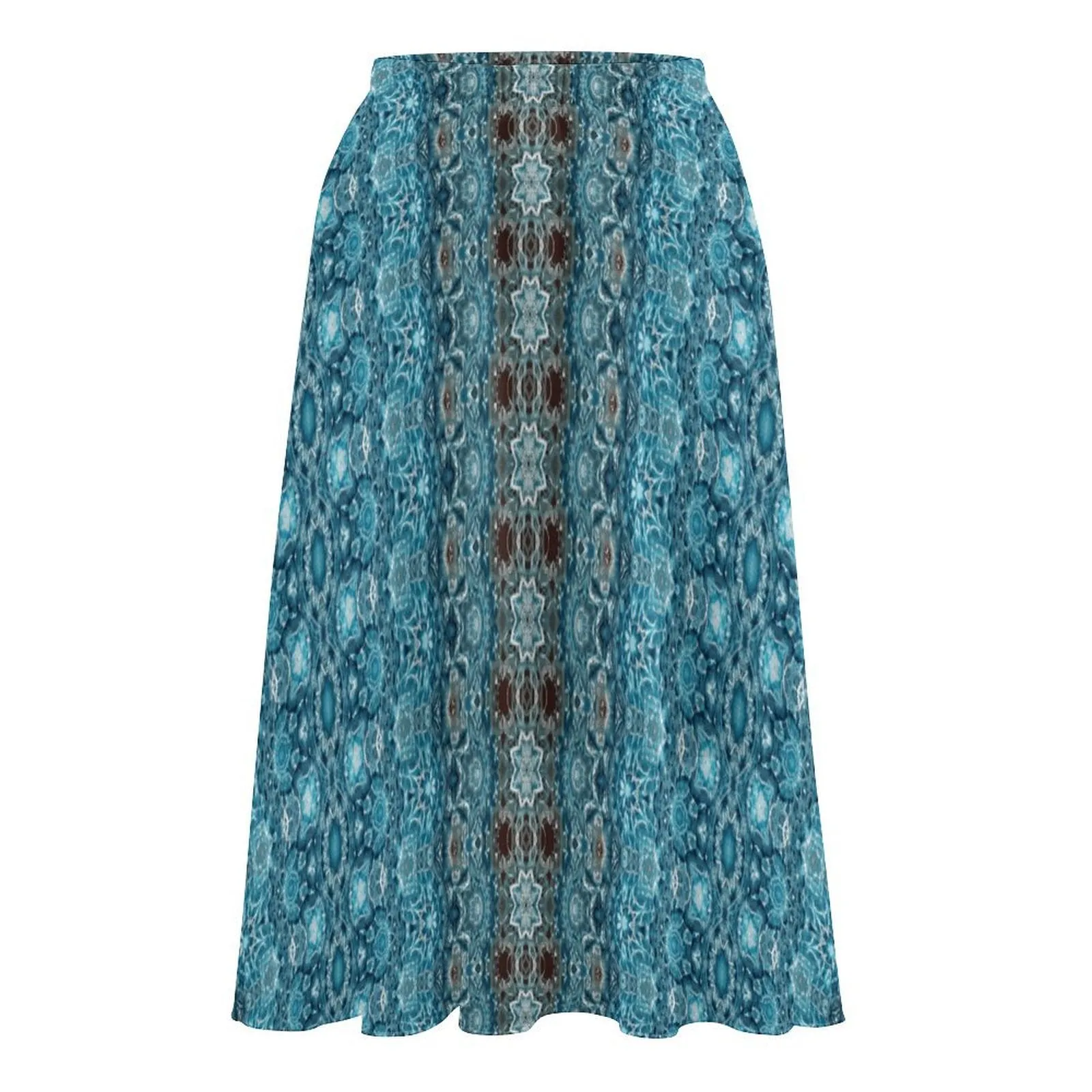 Layered Chiffon Skirt Blue Glass Ombre