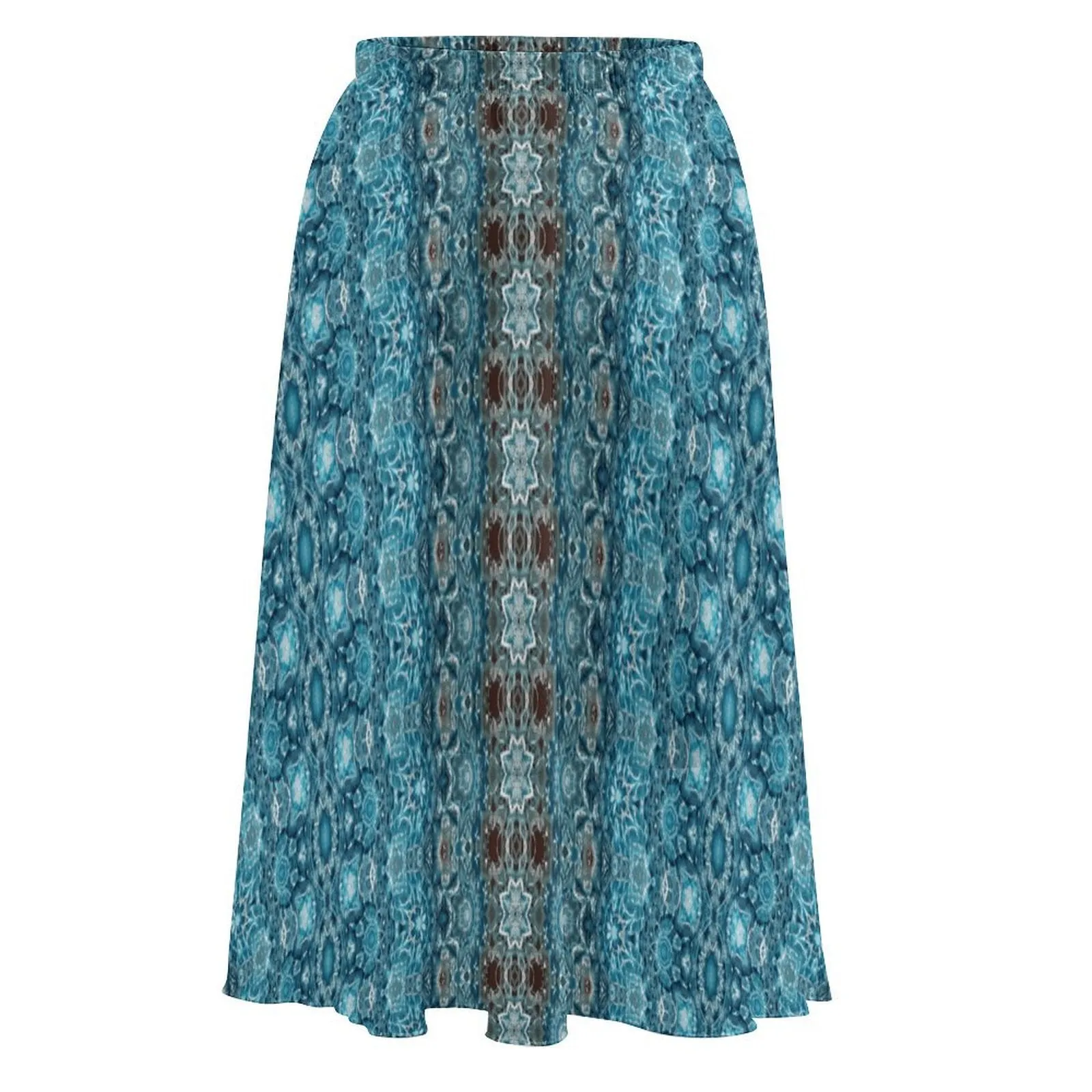 Layered Chiffon Skirt Blue Glass Ombre