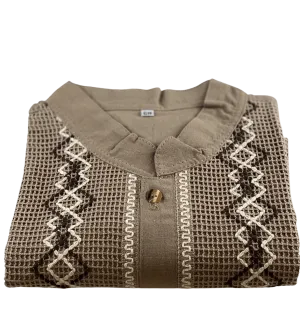 Light Brown Guayabera Shirt