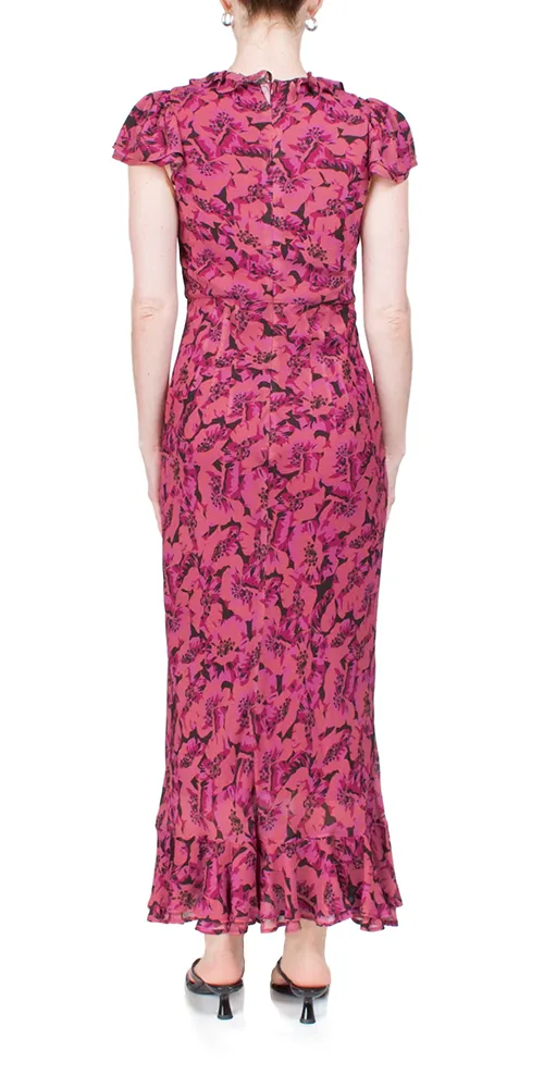 Lili Satin Maxi Dress Petunia