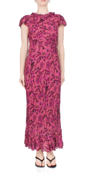 Lili Satin Maxi Dress Petunia