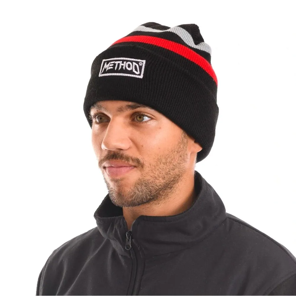 Lines Beanie Black