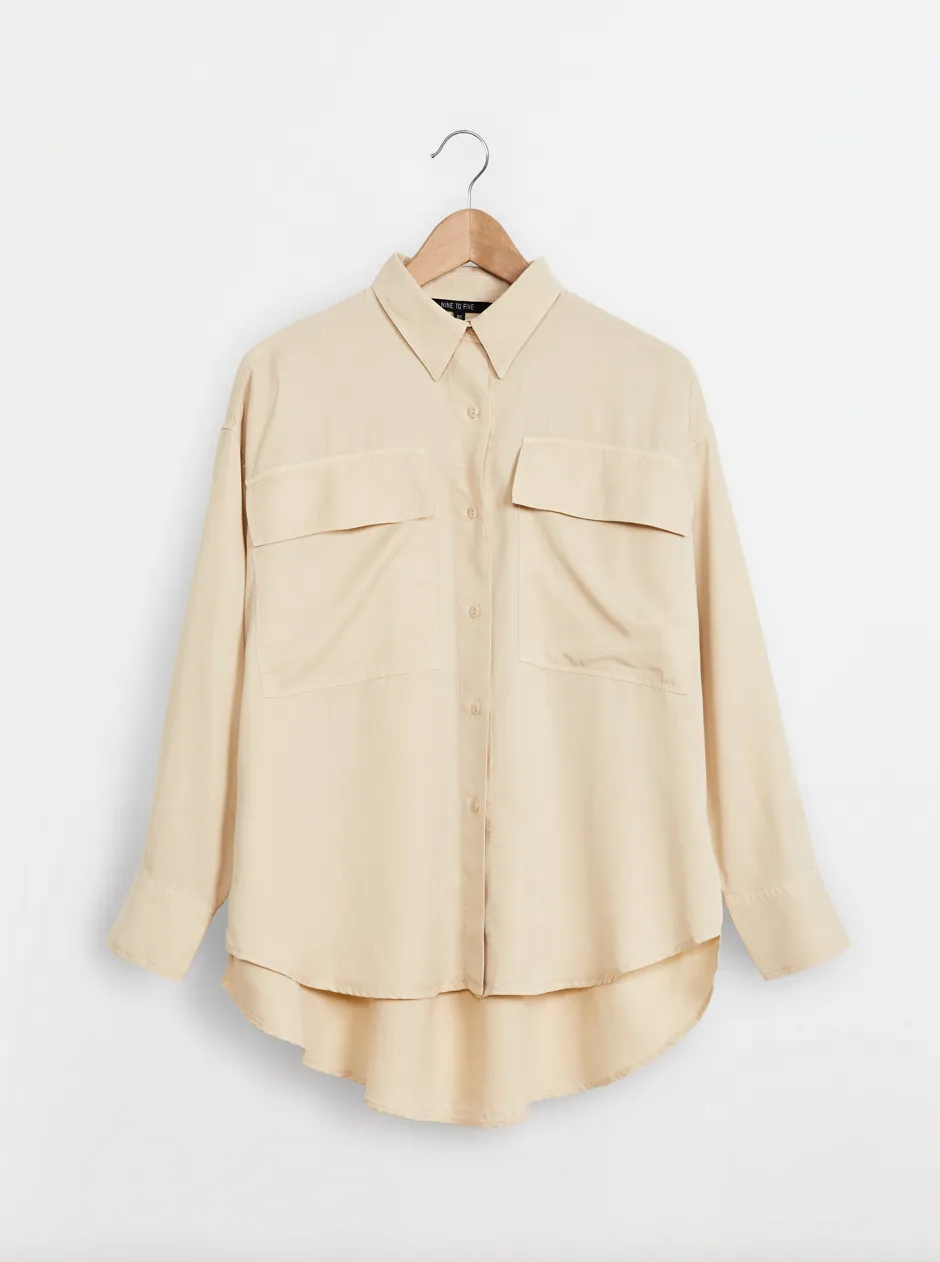 long shirt - glenn - sand