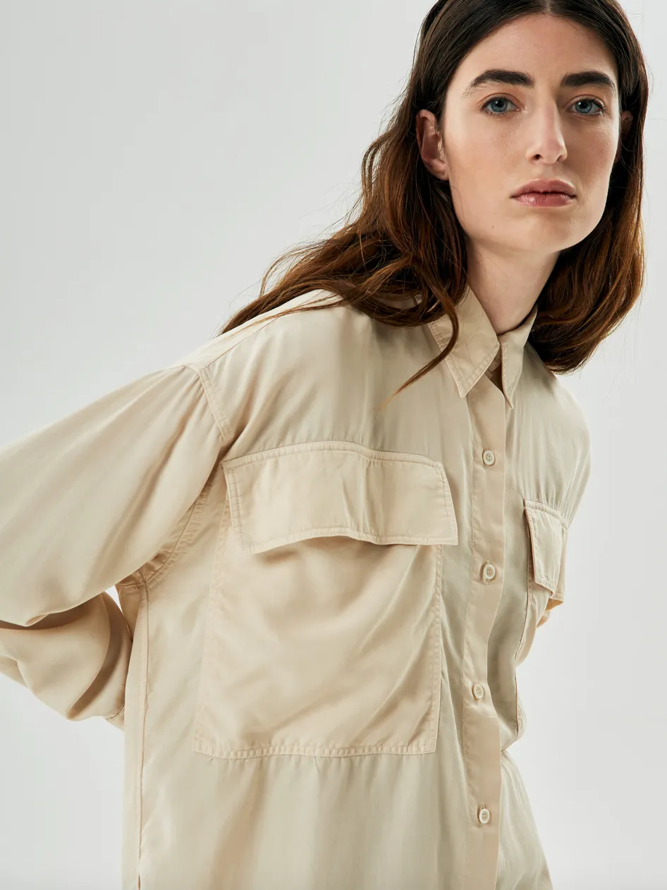 long shirt - glenn - sand
