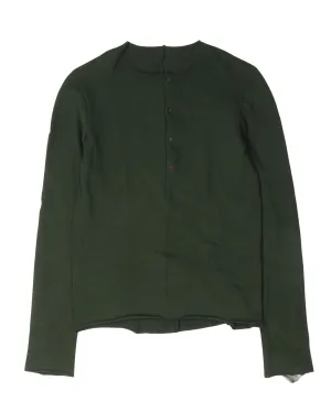 Long Sleeve Knit Henley Shirt