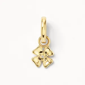 Lucky Clover Charm Pendant in Gold