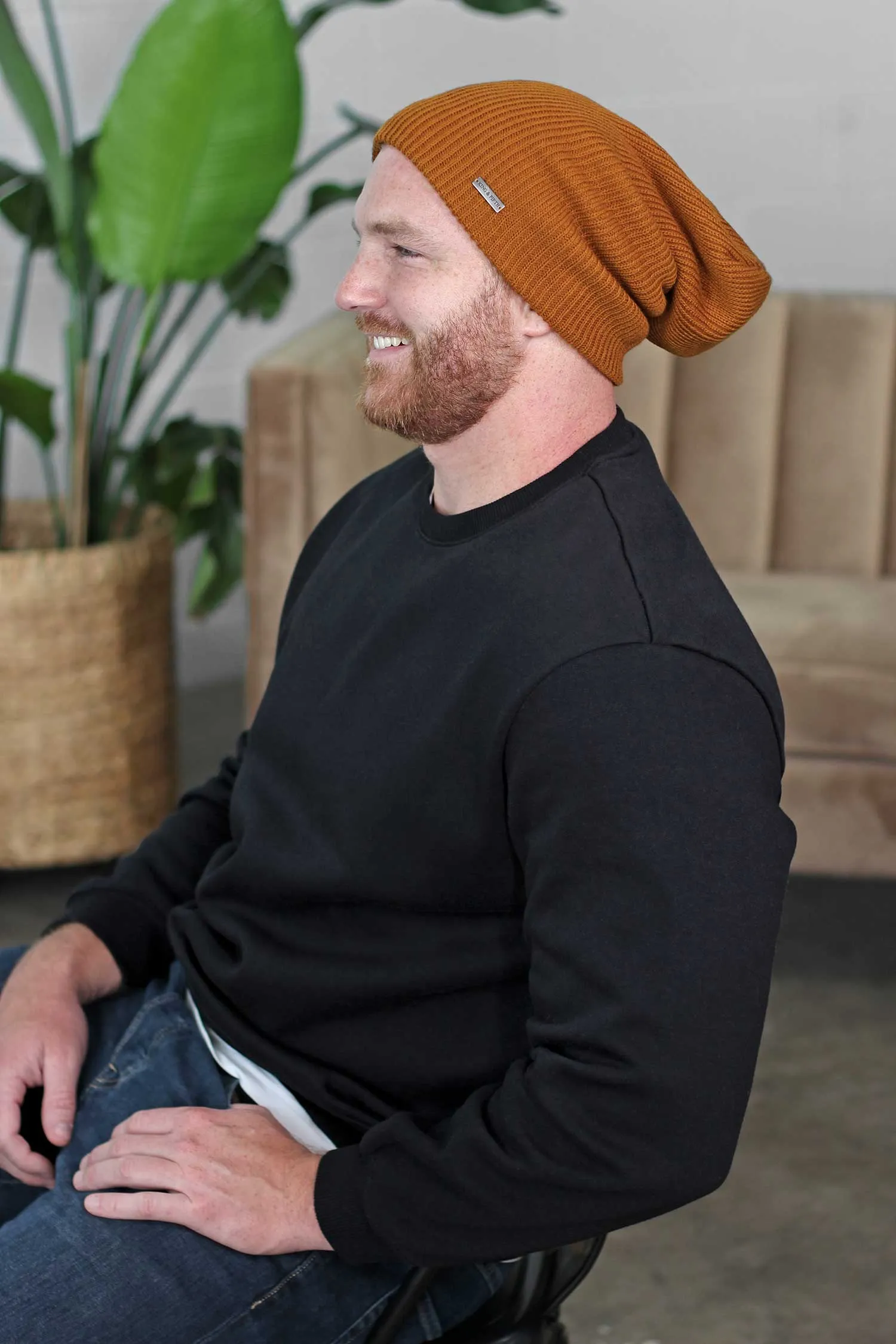 Mens Slouchy Beanie - The Forte XL
