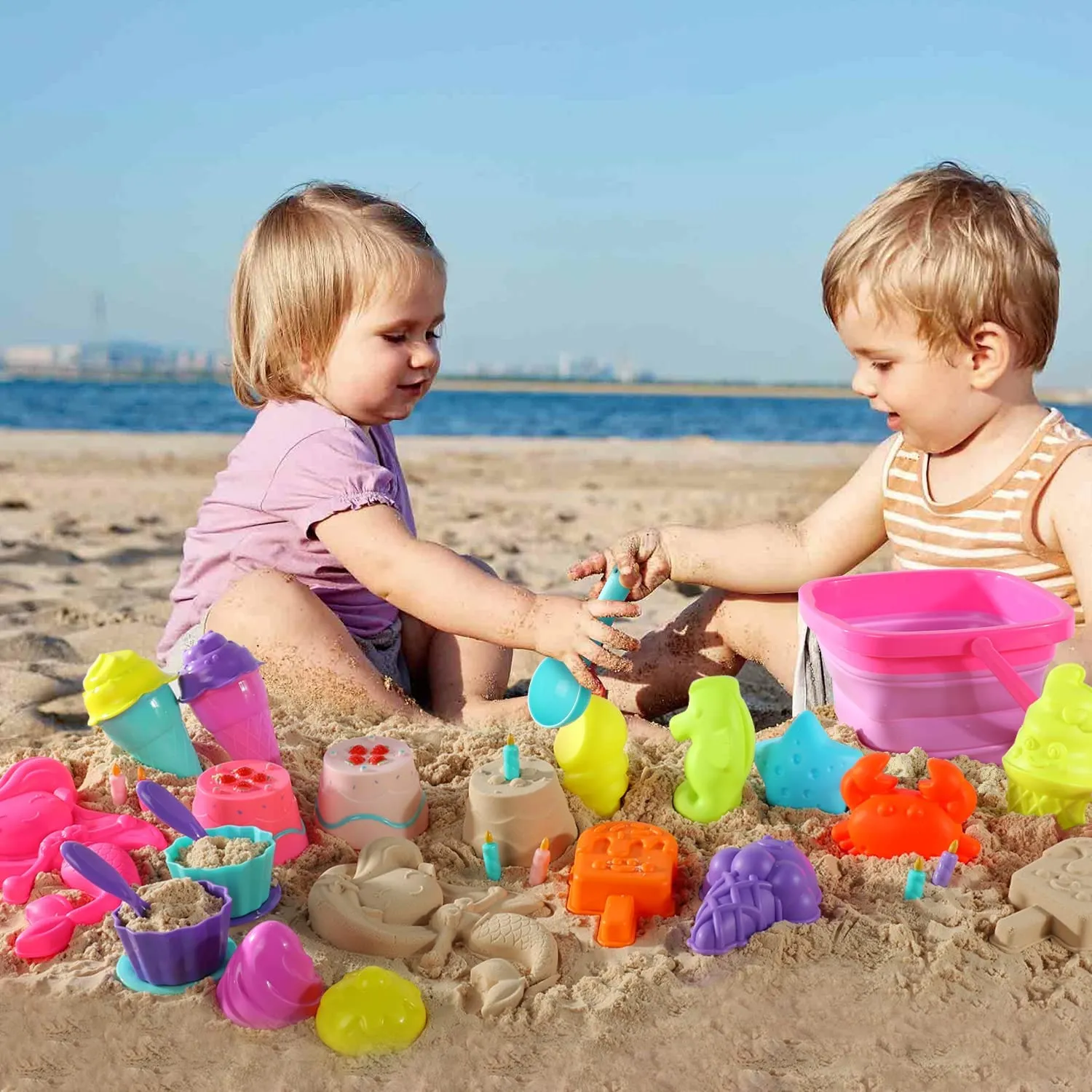 Mermaid Collapsible Beach Sand Toys for Kids