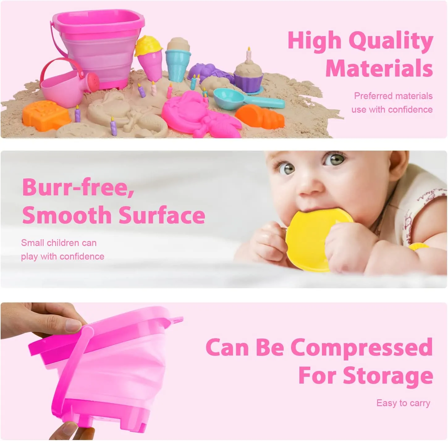 Mermaid Collapsible Beach Sand Toys for Kids