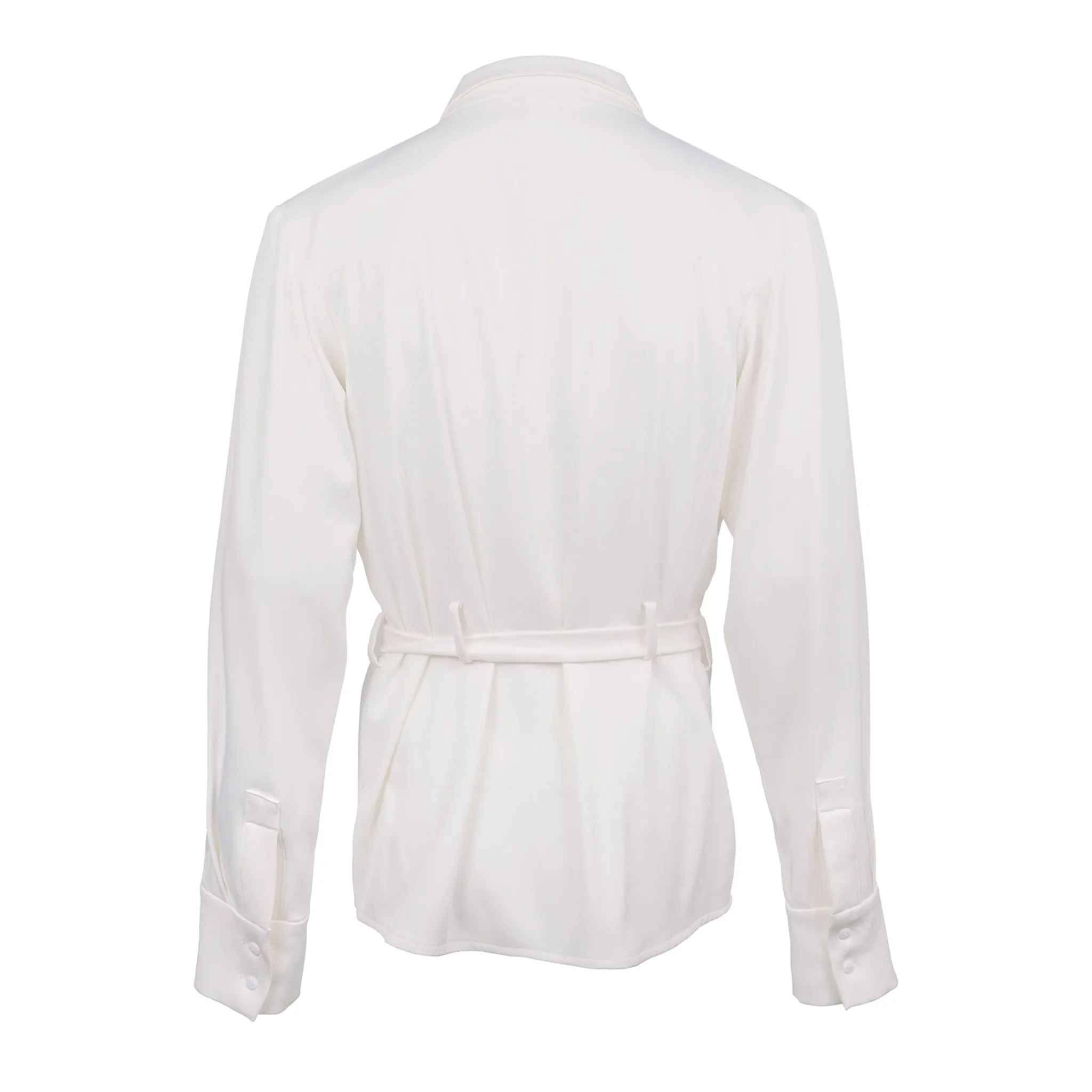 Multi-Layered Lapel Hollow-Out Shirt