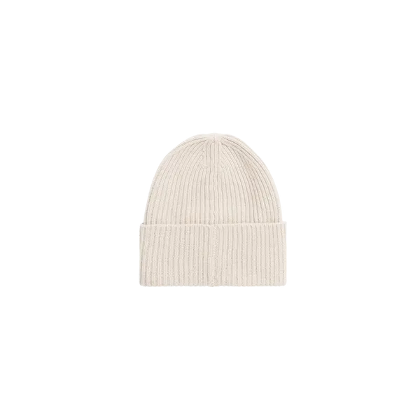 Norse Projects Merino Lambswool N Logo Beanie - Oatmeal