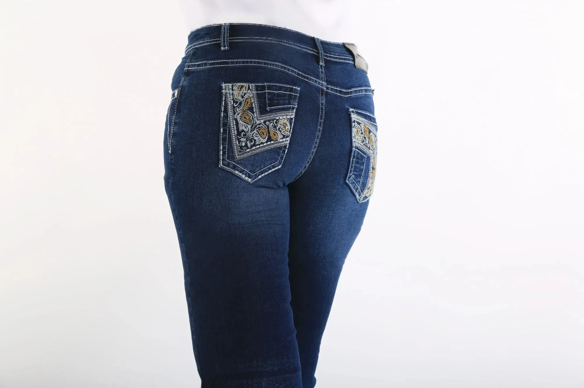 Paisley Western Denim Jeans