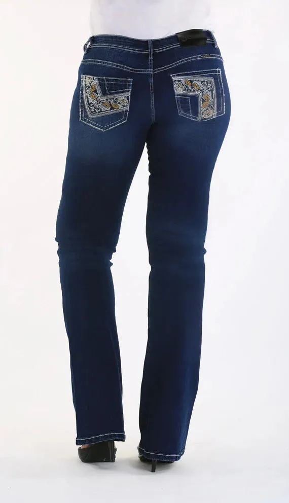 Paisley Western Denim Jeans
