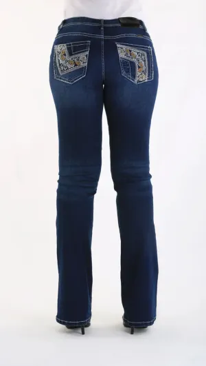 Paisley Western Denim Jeans